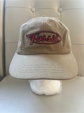 Vintage 90s Fossil Bags Brand
Script adjustable Hat Cap
Made In USA